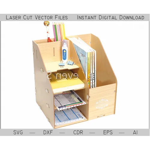  Desktop Organizer laserskåret vektorfil til øjeblikkelig download