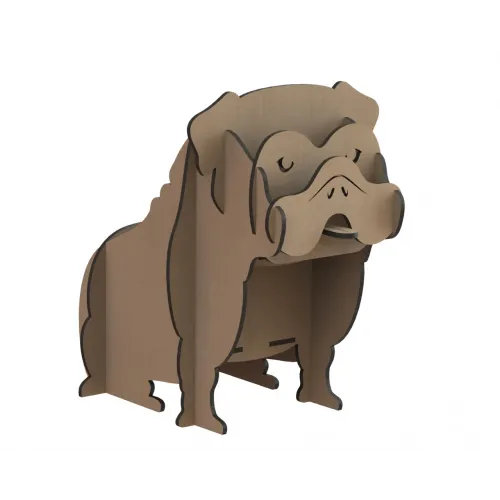  Bulldog skrivebordsorganisator laserskæring vektorfil