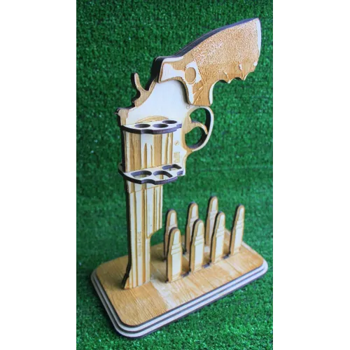  Revolver Ammo Organizer Laserskåret Vektorfil