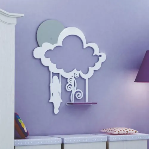  Cloud Frame væghylde - laserskåret vektorfil