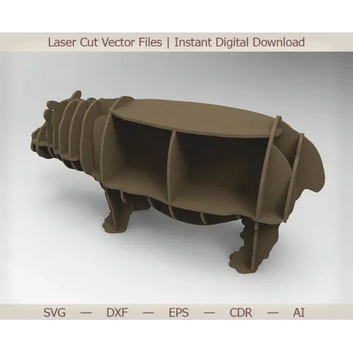  Hippo hylde laserskåret vektorfil
