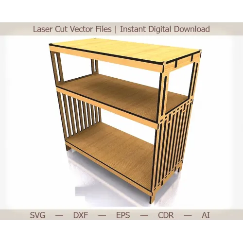  3-lags lamelhylde — Laserskåret vektorfil (SVG, DXF, EPS, AI)