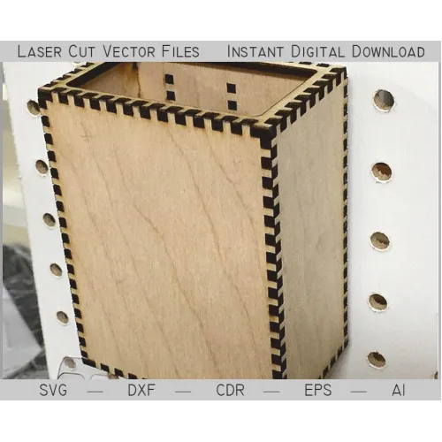  Sæt med laserskårne kasser vektor skabelon — SVG DXF AI EPS CDR