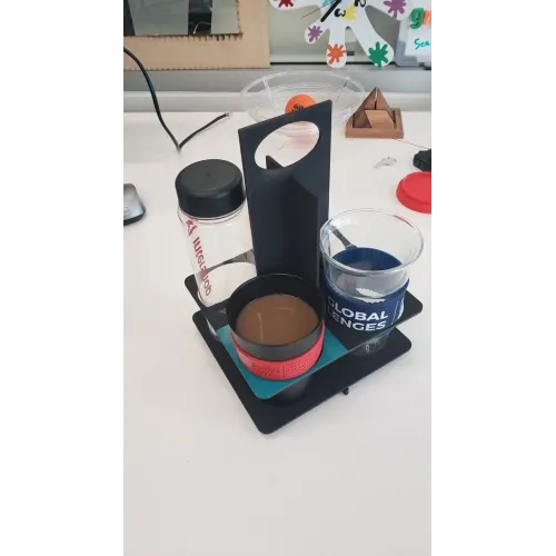  4-kops kaffedåse laserskærevektorfil