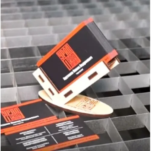  Laserskåret vektorfil — Desktop visitkortholder (SVG, DXF, AI)