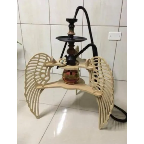  Shisha vandpibeholder laserskåret vektor skabelon - vinget design
