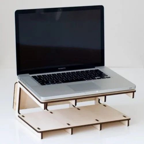  Laserskåret laptopstativvektorfil - Ergonomisk skrivebordshøjde i to niveauer