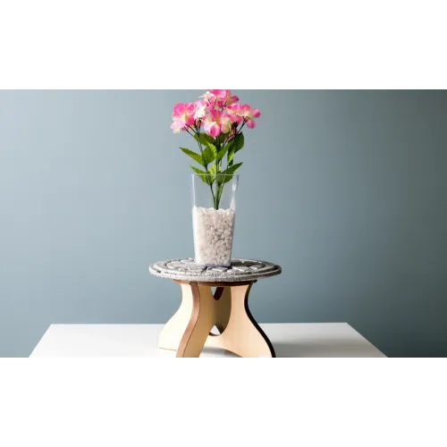  Dekorativ blomsterstander laserskærefil til krydsfiner og akryl