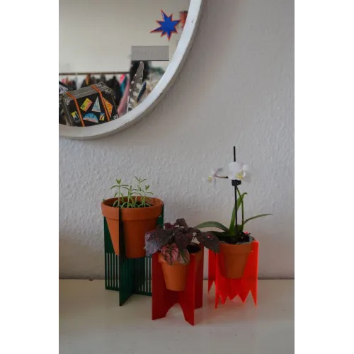  Blomsterpotteholdervektorskabelon til laserskæring