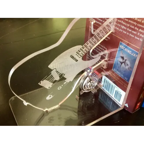  Laserskærefil til guitarbogstøtter — Guitarbogstoppervektor (SVG, DXF, AI)