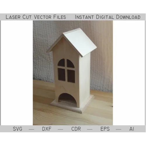  Fișier decupat cu laser pentru suport pentru pliculețe de ceai - SVG DXF AI