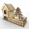  Modèle vectoriel découpé au laser pour maison de thé et arbre – Porte-sachets de thé SVG